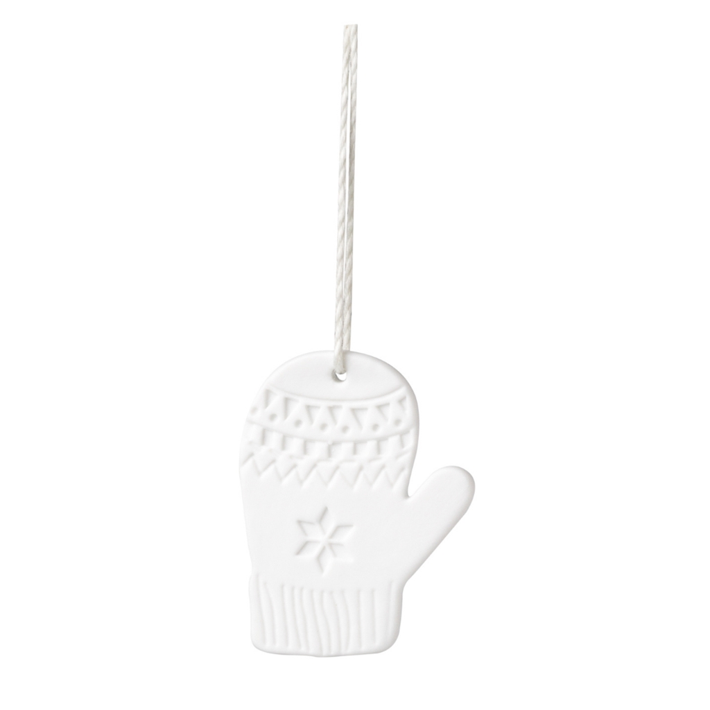 Porcelain ornament winter mitten