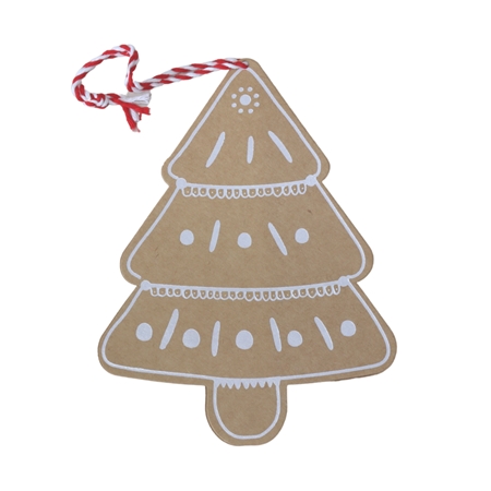 Christmas card gingerbread tree