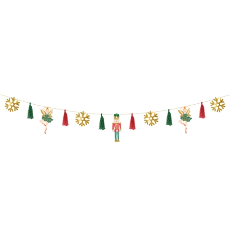 Christmas garland with nutcracker
