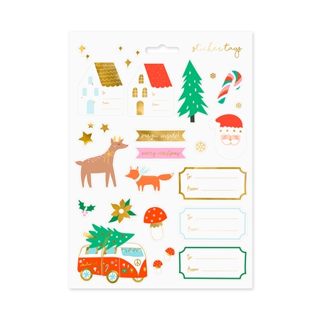 Christmas stickers and gift tags