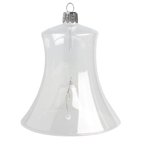 Clear glass bell large