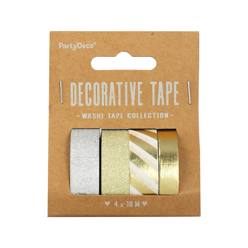 Golden decorative adhesive tapes