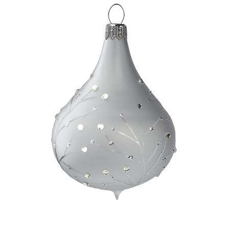 Matte gray drop with delicate twigs decor