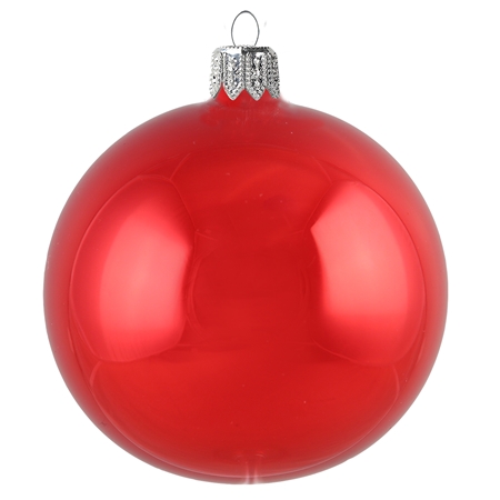 Glass bauble new red