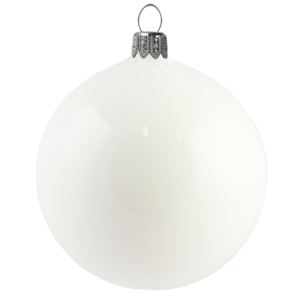 Glass ball white porcelain