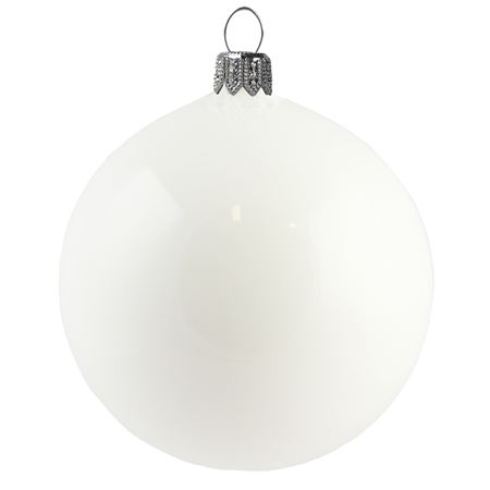 Glass ball white porcelain