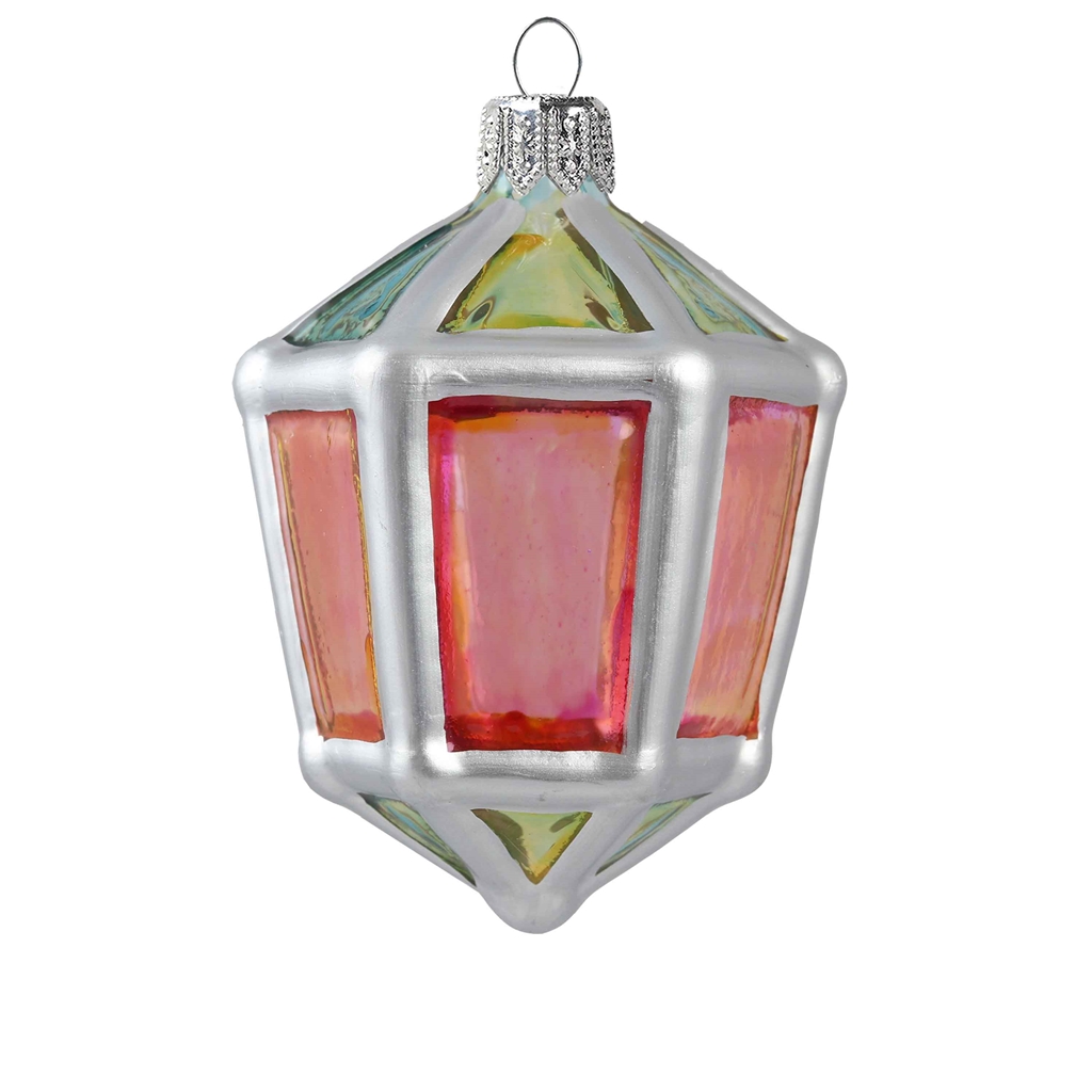 Glass ornament colorful lantern