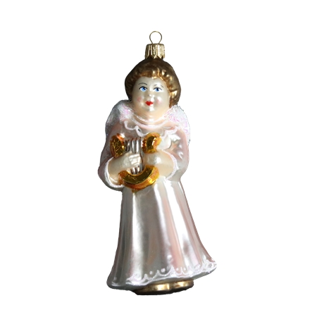 Glass christmas ornaments - Pink angel