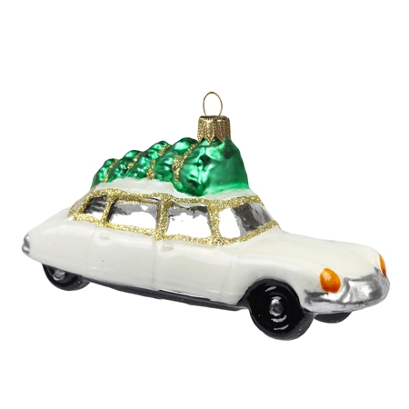 White limousine Christmas ornament