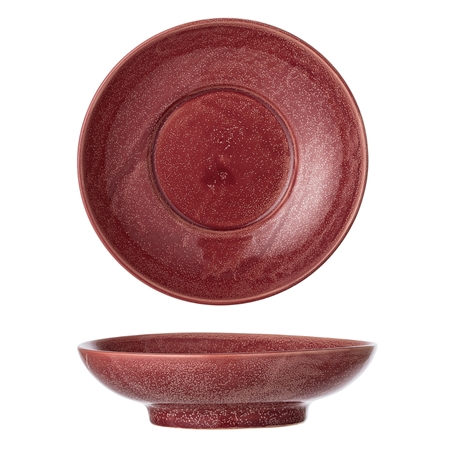 Ceramic serving bowl red glazed