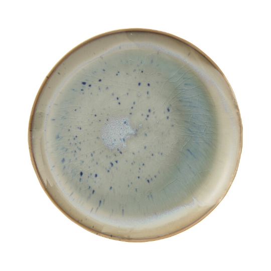 Ceramic plate with dripping glaze