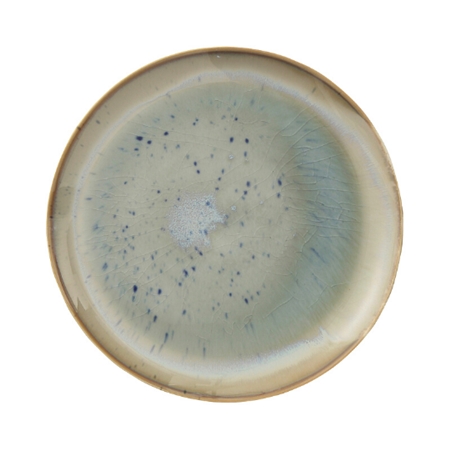 Ceramic plate with dripping glaze