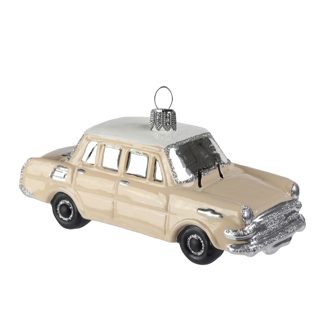 Beige glass car veteran