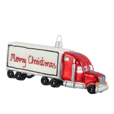 Glass truck Merry Christmas