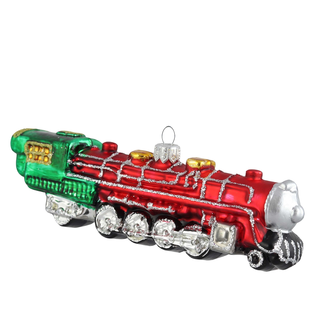 Glass locomotive red