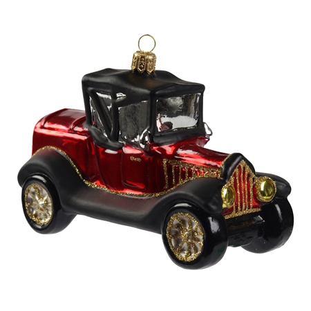 Red vintage car Christmas ornament