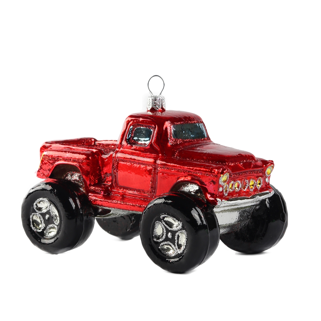 Red Monster Truck Christmas ornament