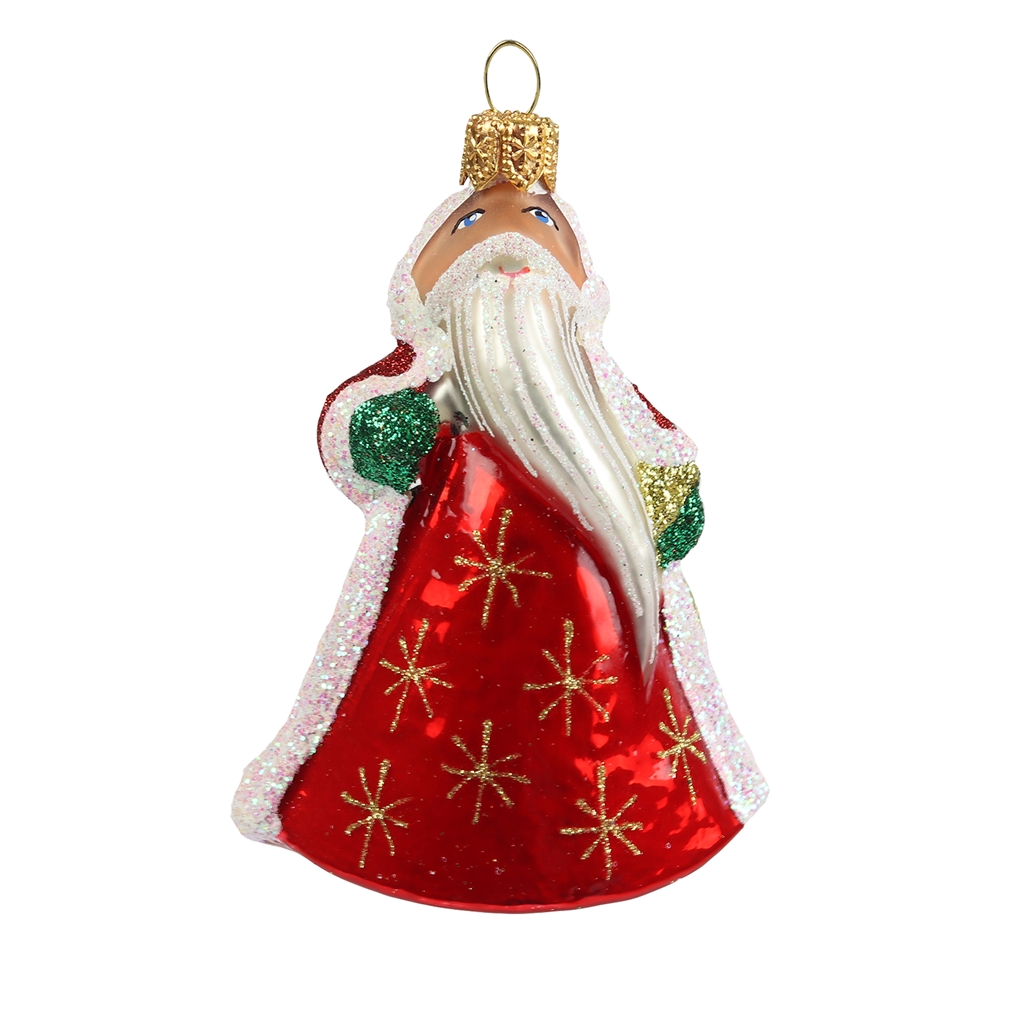 Santa mini glass Christmas ornament
