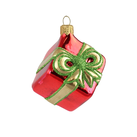 Christmas ornament red giftbox