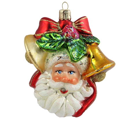 Santa with jinglebells Christmas ornament