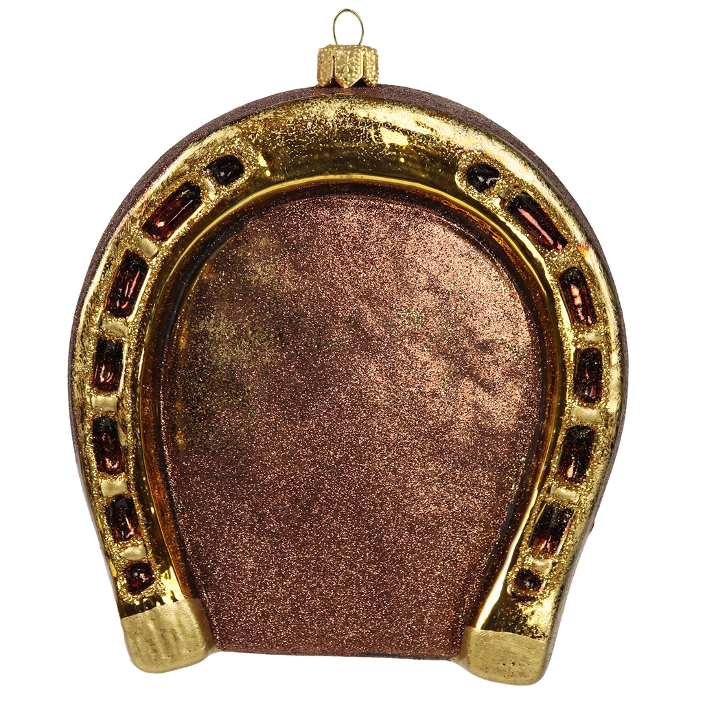 Christmas horseshoe gold decoration
