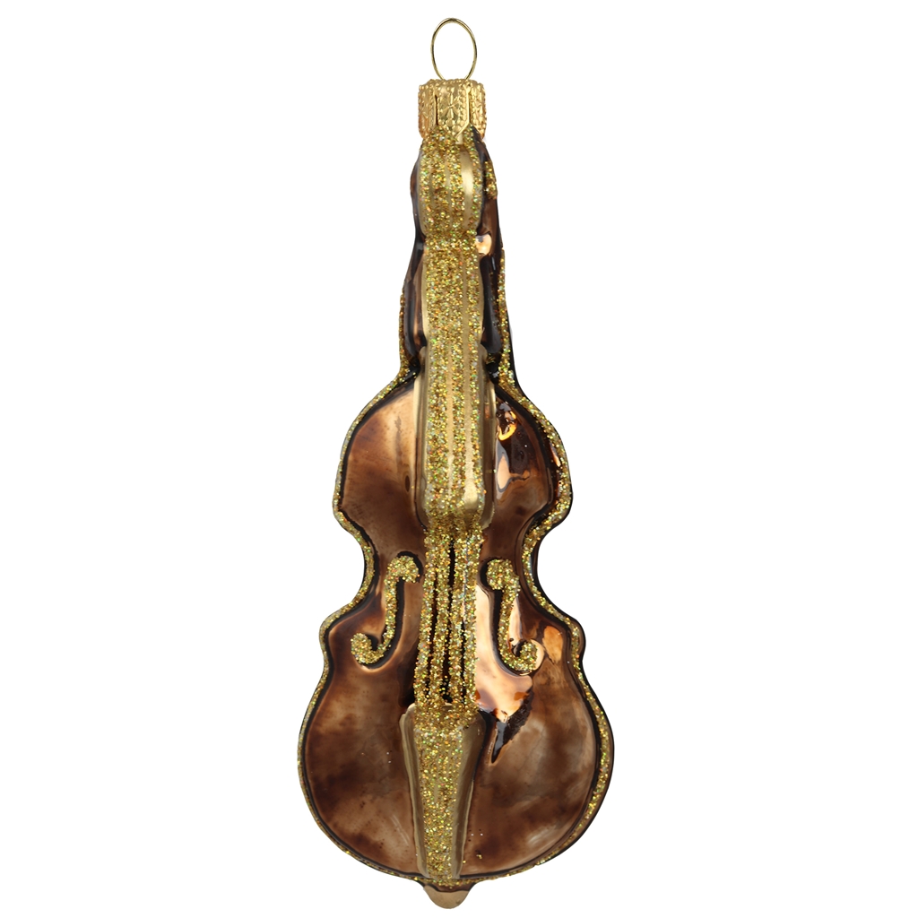 Brown violin glass decoration