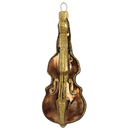 Brown violin glass decoration