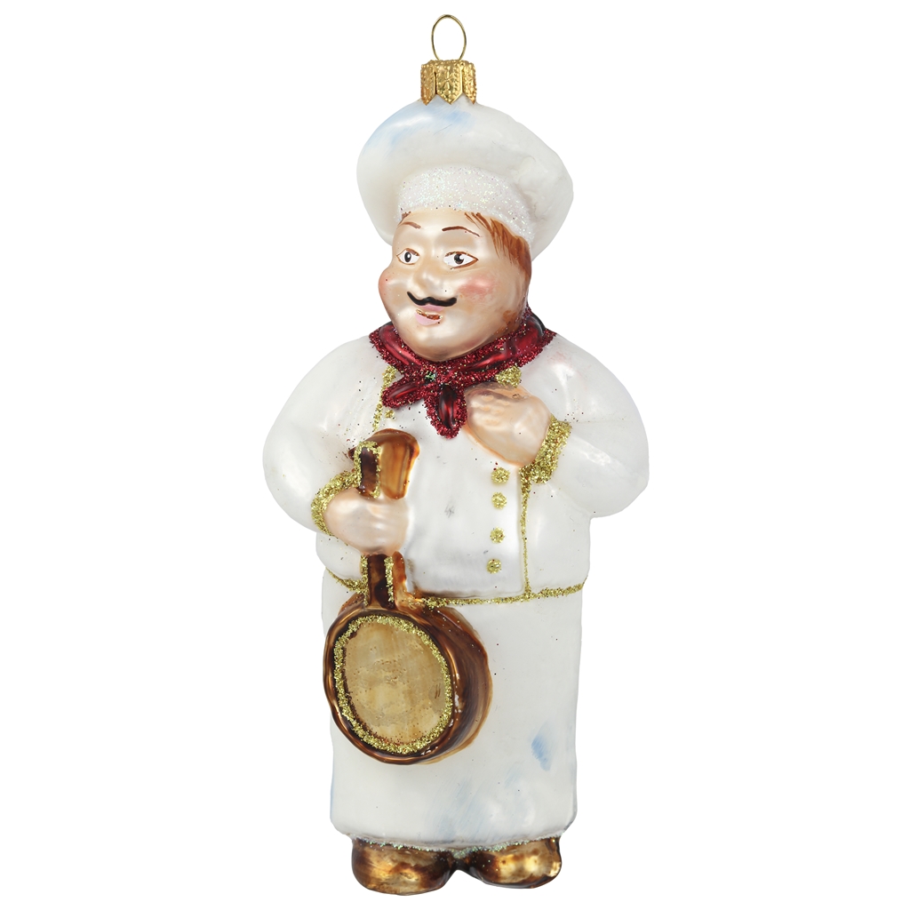 Glass xmas ornaments - Cook with pan 14,5 cm