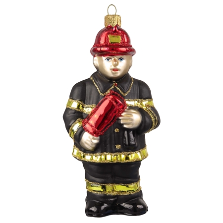 Christmas firefighter ornament