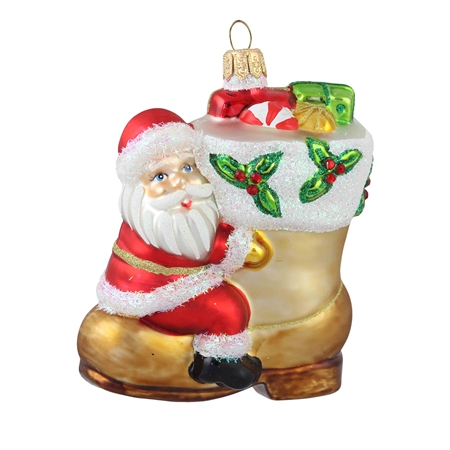Christmas Santa on boot