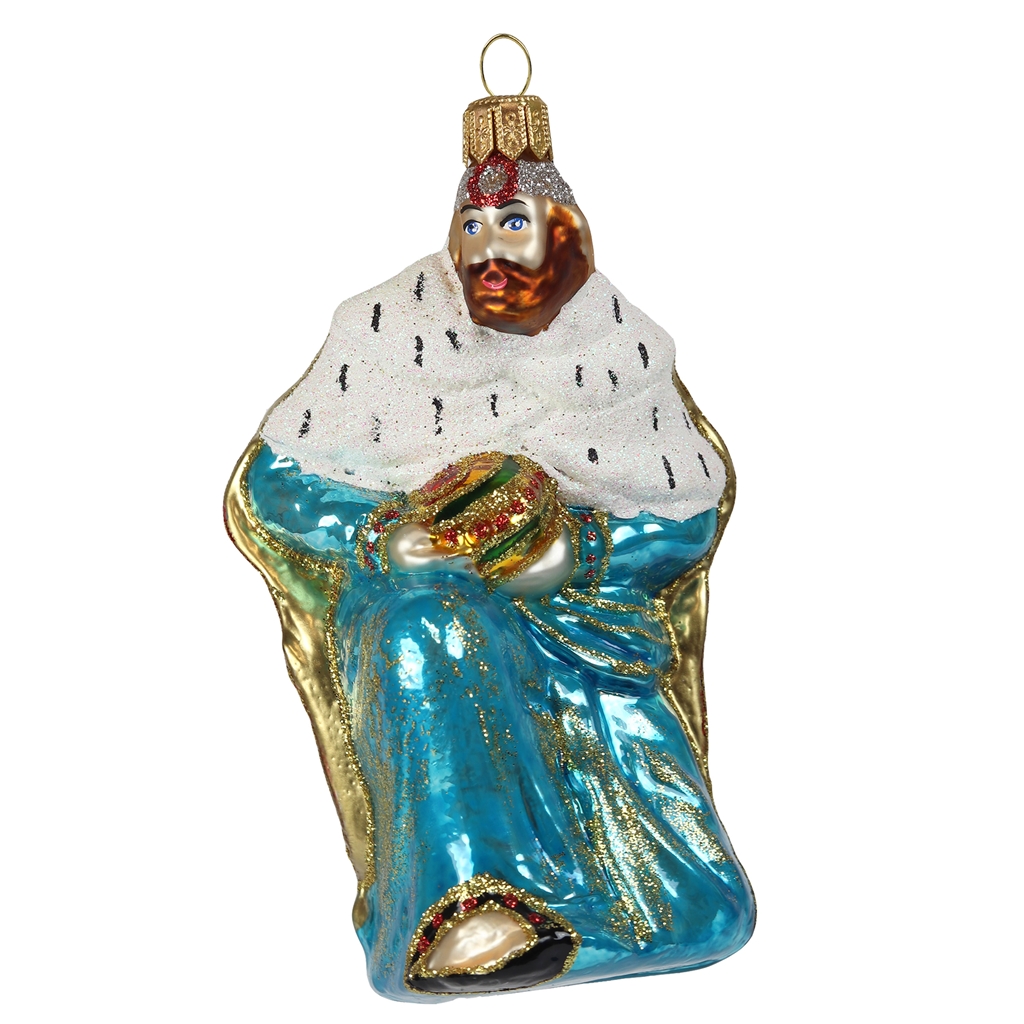 Glass Christmas Ornaments - King kneeling