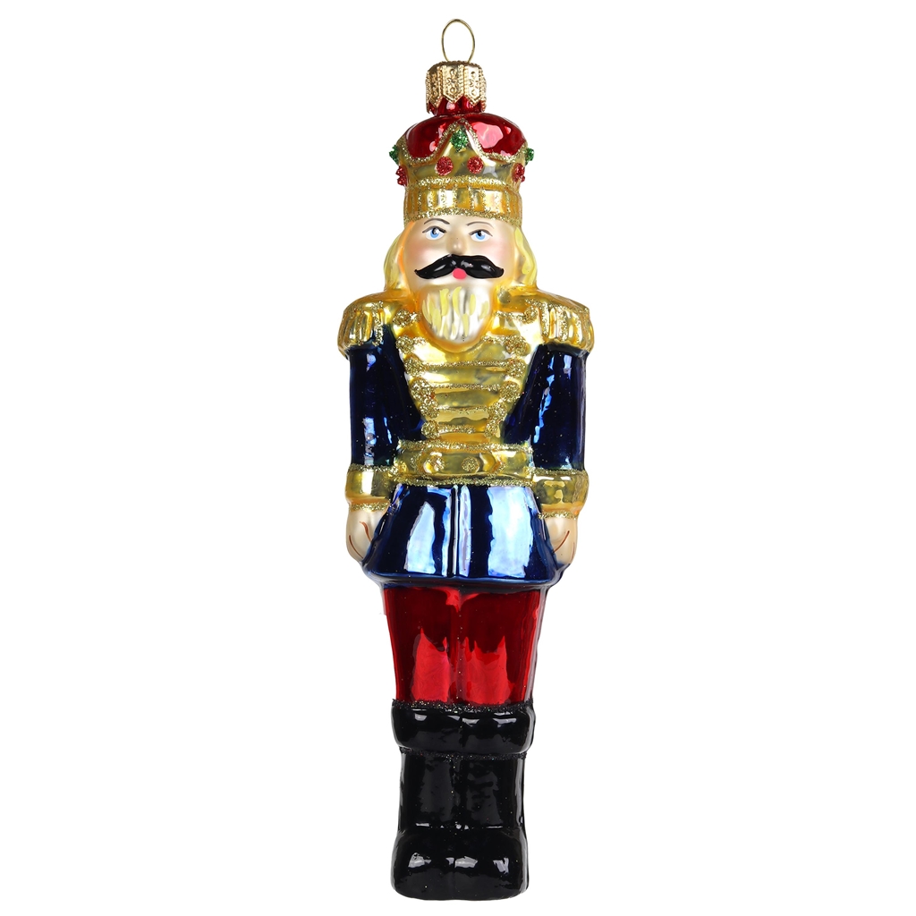 Christmas nutcracker ornament with crown