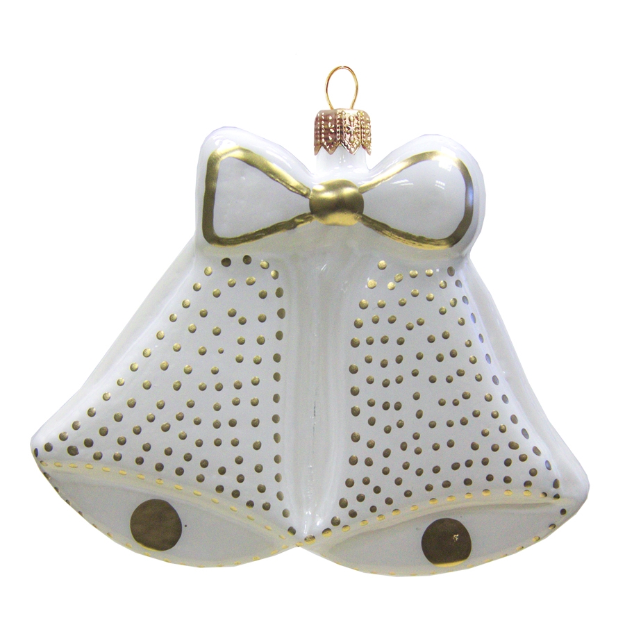 White glass bells gingerbread