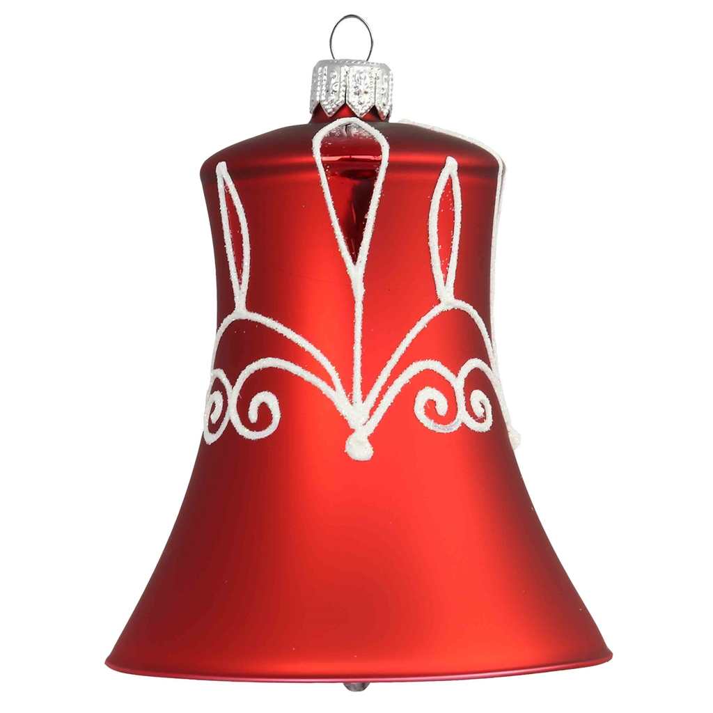 Red bell with white décor