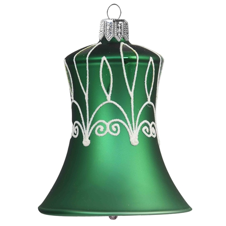 Green bell with white décor