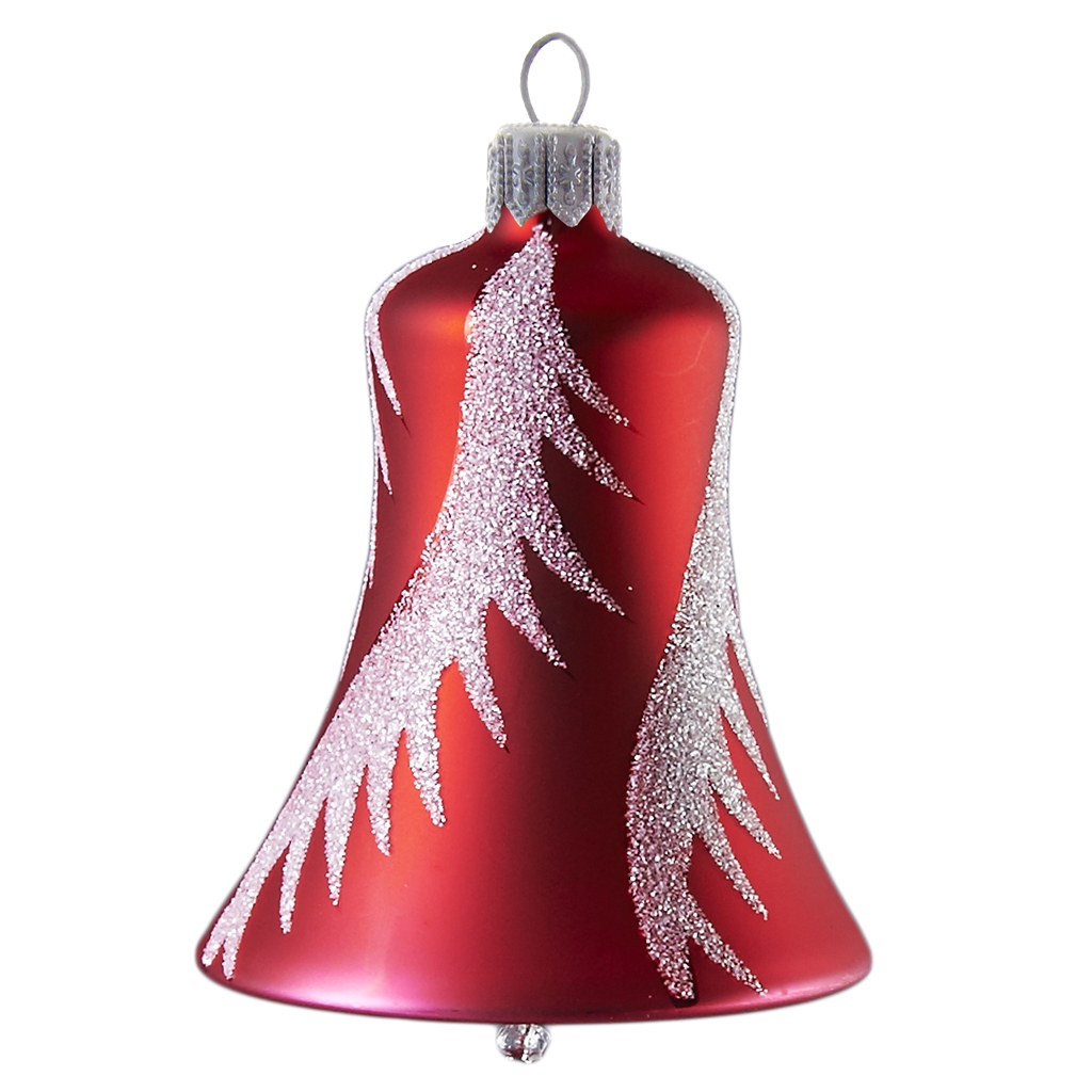 Red Christmas bell with frost decor