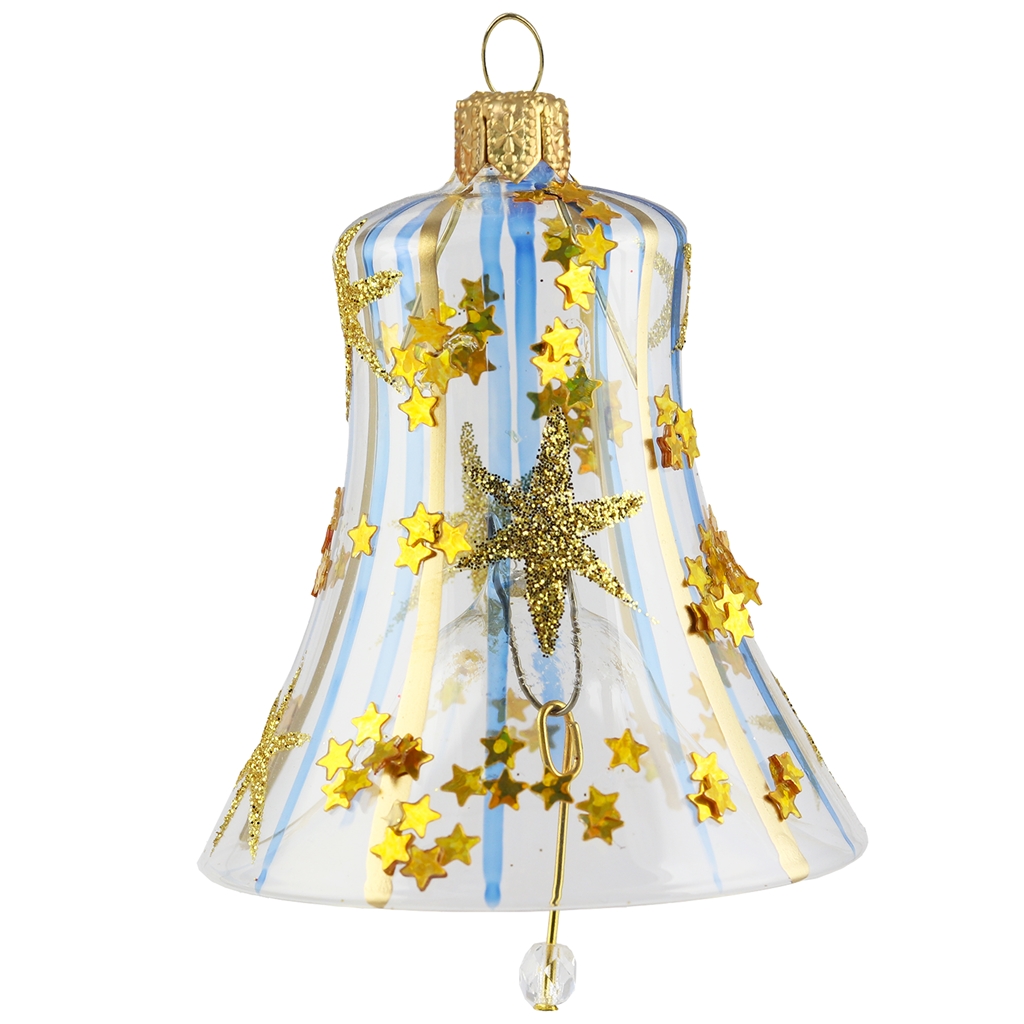 Christmas bell gold-blue decor