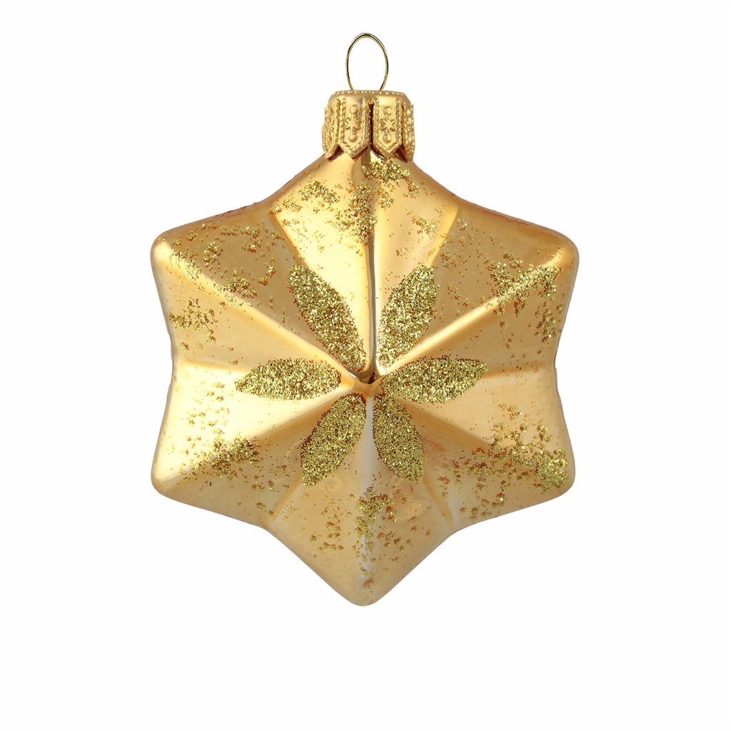 Orange Christmas star with mini stars decor