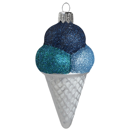 Blueberry ice cream glass decoration