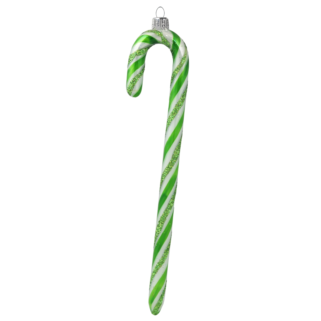 Glass candy cane green