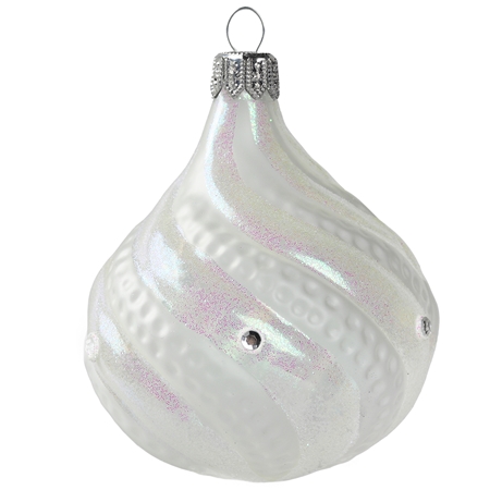 Glass ornament clear drop