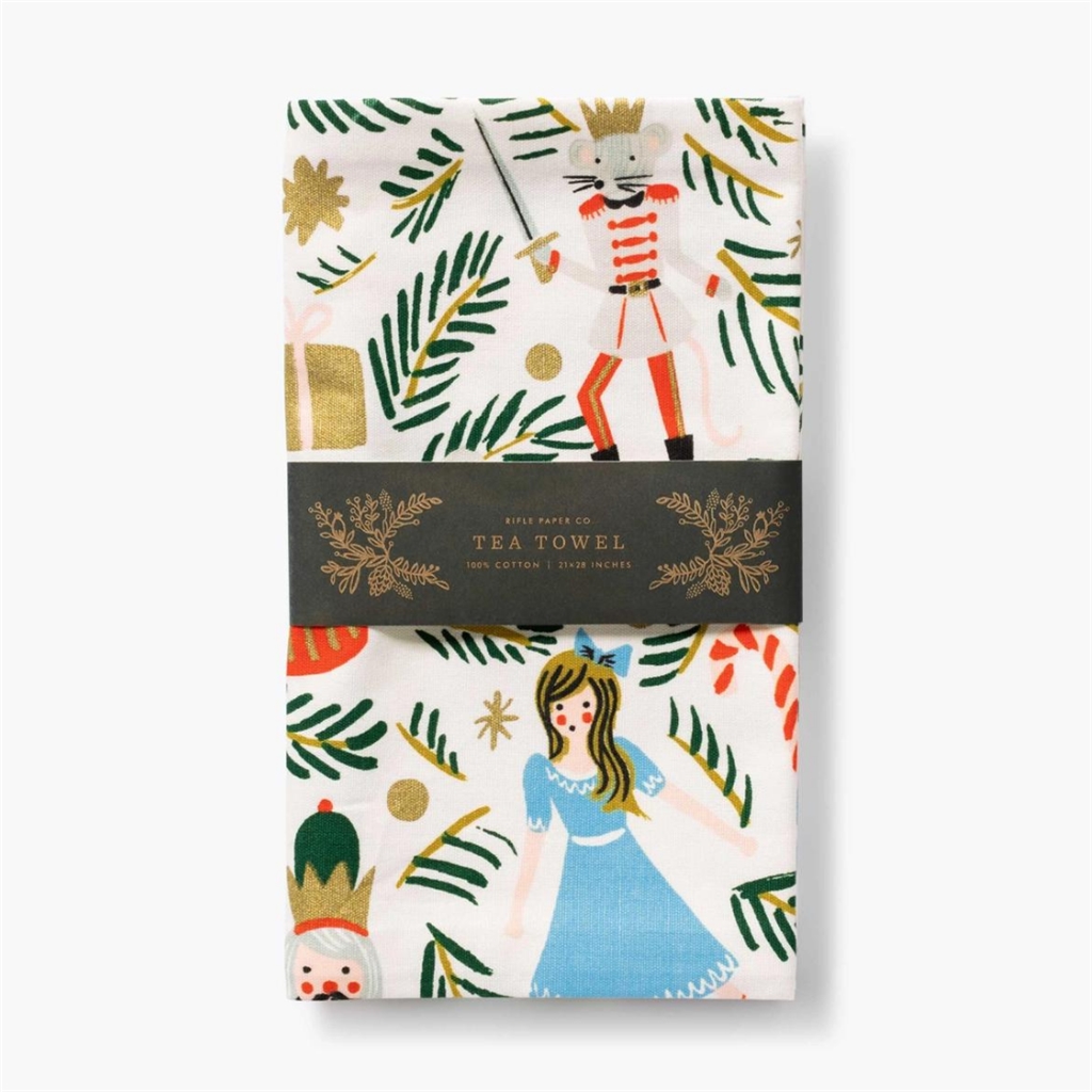 Christmas kitchen towel with a nutcracker