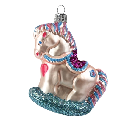 Glass Cutie Pie pony ornament