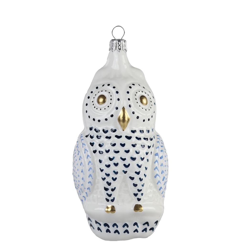 Porcelain owl with black feathers