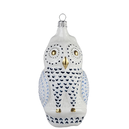 Porcelain owl with black feathers