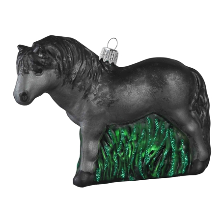 Black glass horse