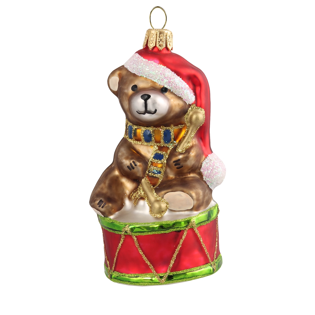 Teddy bear on a drum
