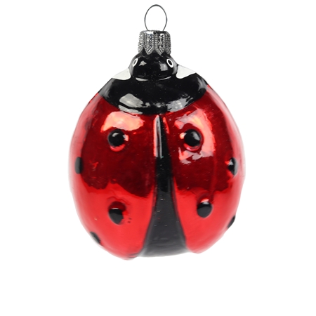 Christmas decoration ladybug shiny