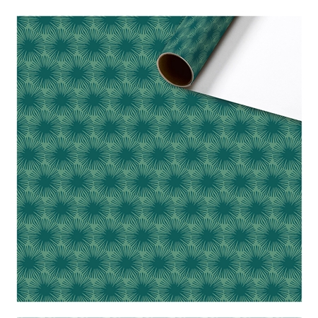 Dark green gift wrapping paper with stars