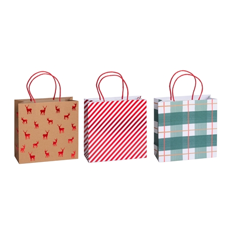 Set of Christmas gift bags